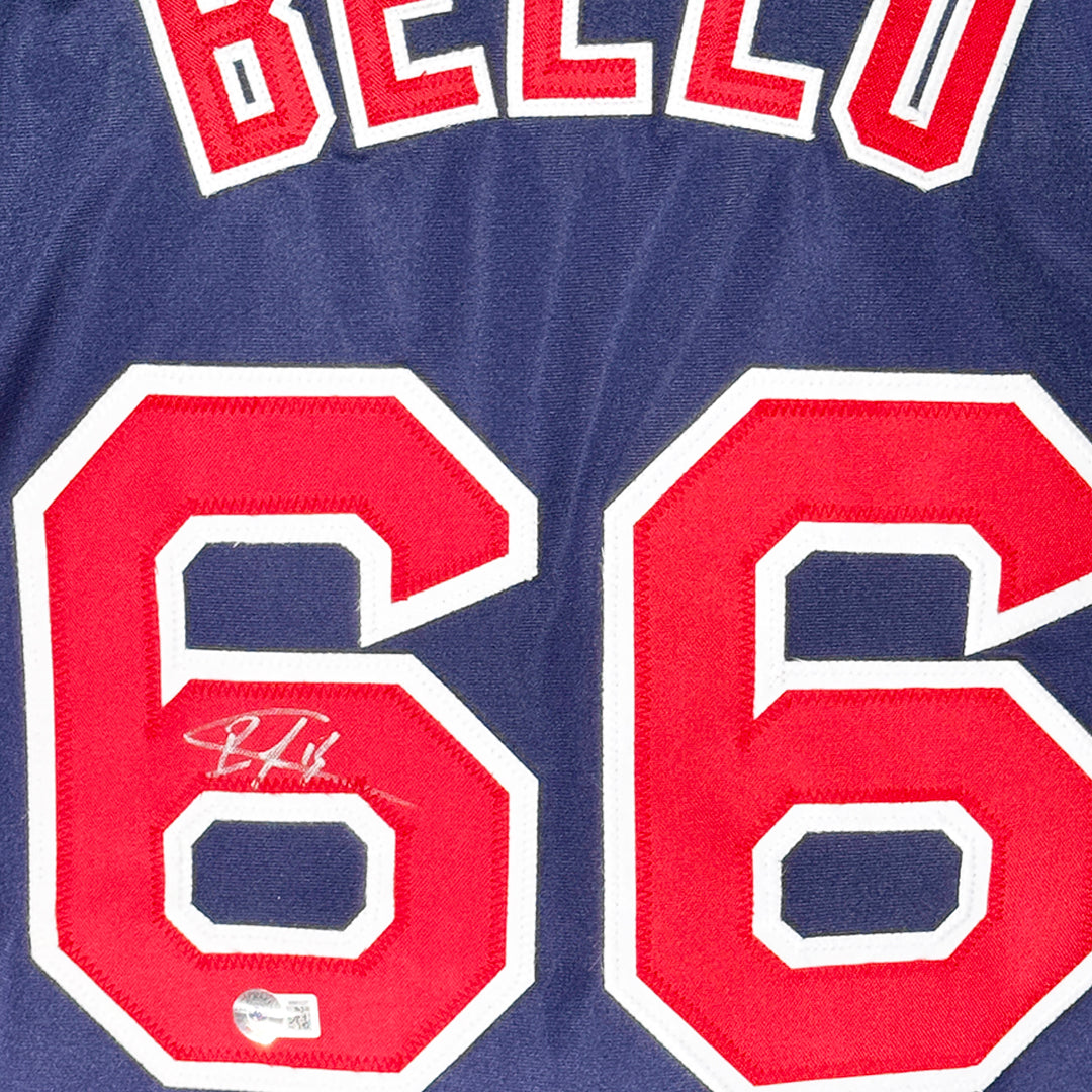 Brayan Bello Signed Boston Navy Baseball Jersey Silver Ink (Beckett)