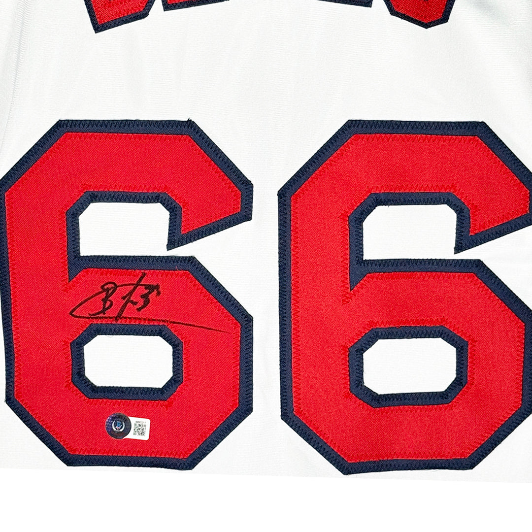 Brayan Bello Signed Boston White Baseball Jersey Black Ink (Beckett)