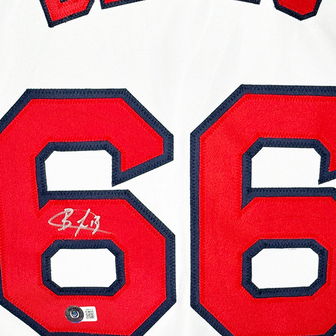 Brayan Bello Signed Boston White Baseball Jersey Silver Ink (Beckett)