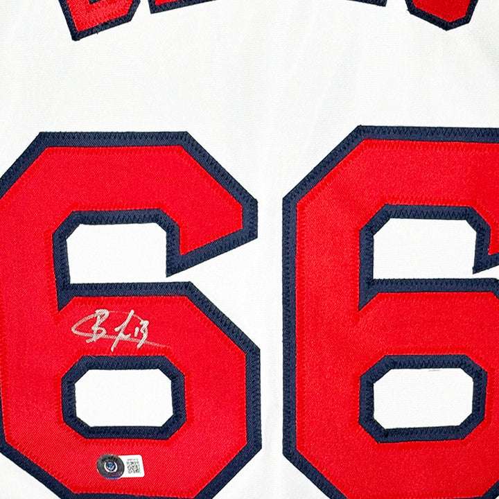Brayan Bello Signed Boston White Baseball Jersey Silver Ink (Beckett)