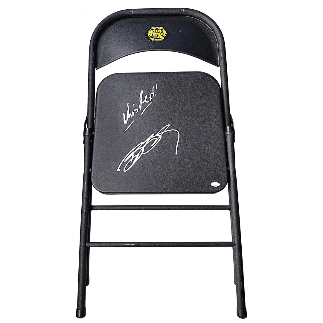 Bill Goldberg Signed Full Size Steel Metal Wrestling Chair WWE WCW JSA Certified COA