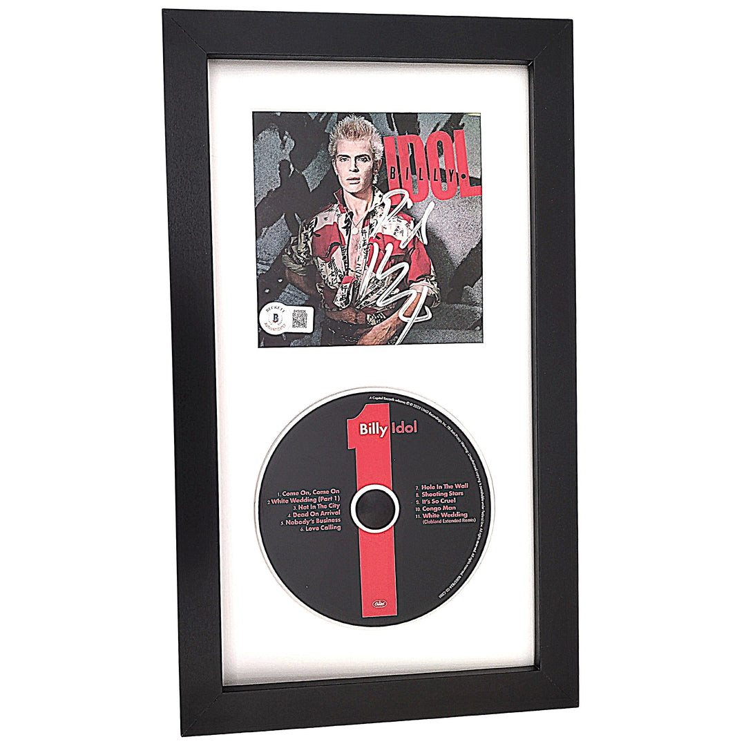 Billy Idol Autographed Live from the Roxy CD Booklet Framed Matted Beckett