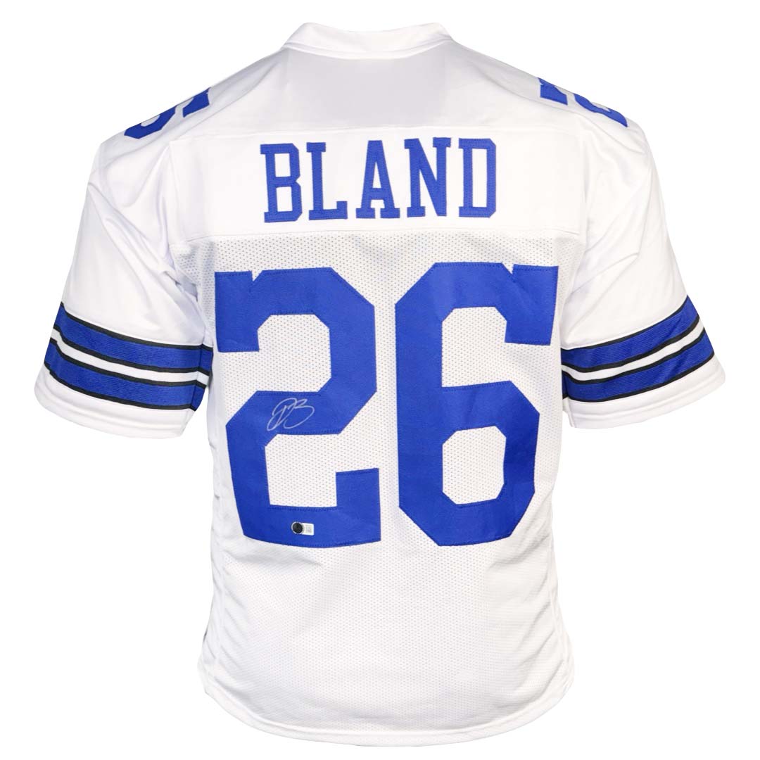 Daron Bland Signed Dallas White Football Jersey (Beckett)