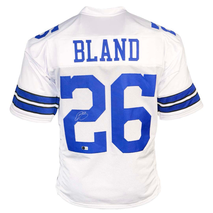 Daron Bland Signed Dallas White Football Jersey (Beckett)