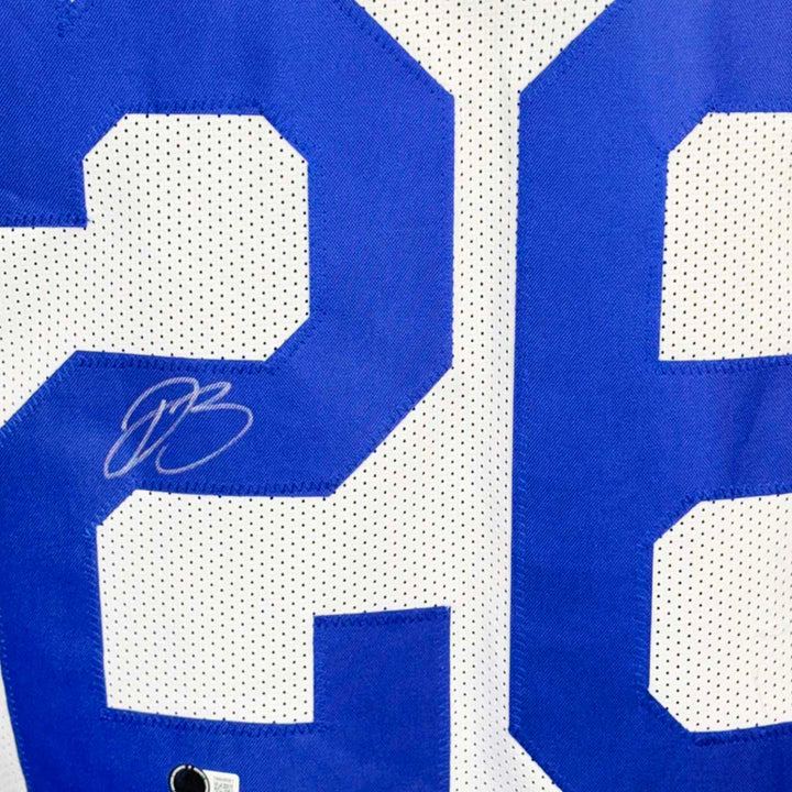Daron Bland Signed Dallas White Football Jersey (Beckett)