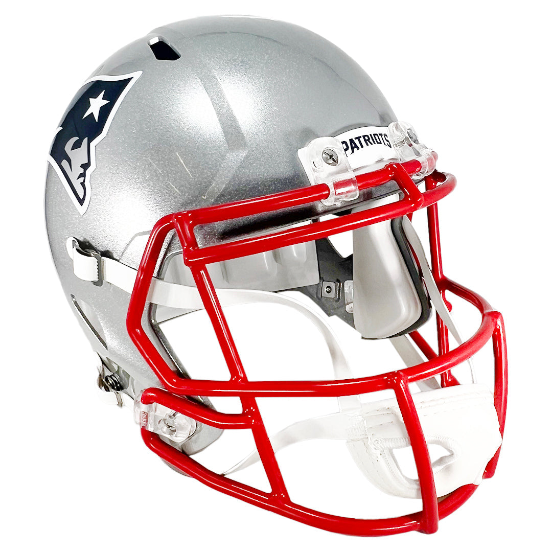 Drew Bledsoe Signed New England Patriots Speed Full-Size Replica Football Helmet (Beckett)