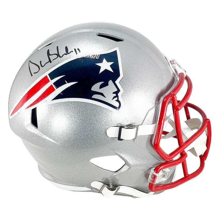 Drew Bledsoe Signed New England Patriots Speed Full-Size Replica Football Helmet (Beckett)