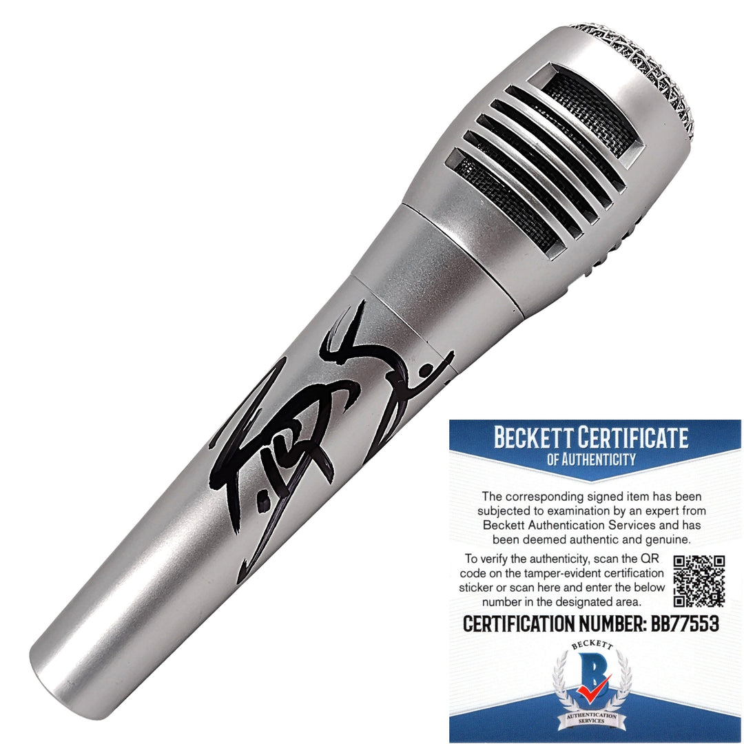 Bobby Lashley Signed Microphone WWE Wrestling Champion Beckett COA Proof Photo