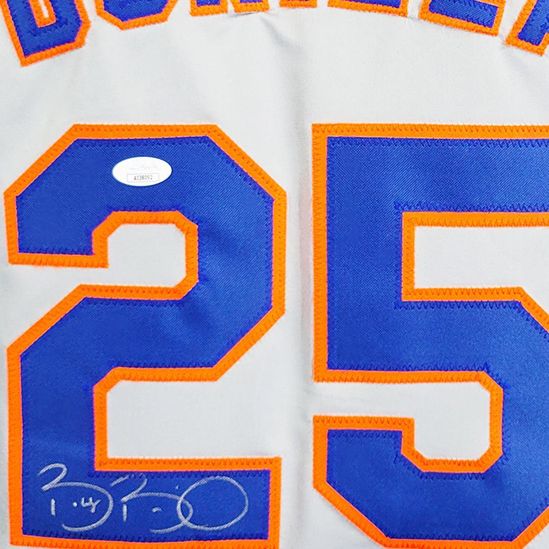 Bobby Bonilla Signed New York Grey Decal Baseball Jersey (JSA)