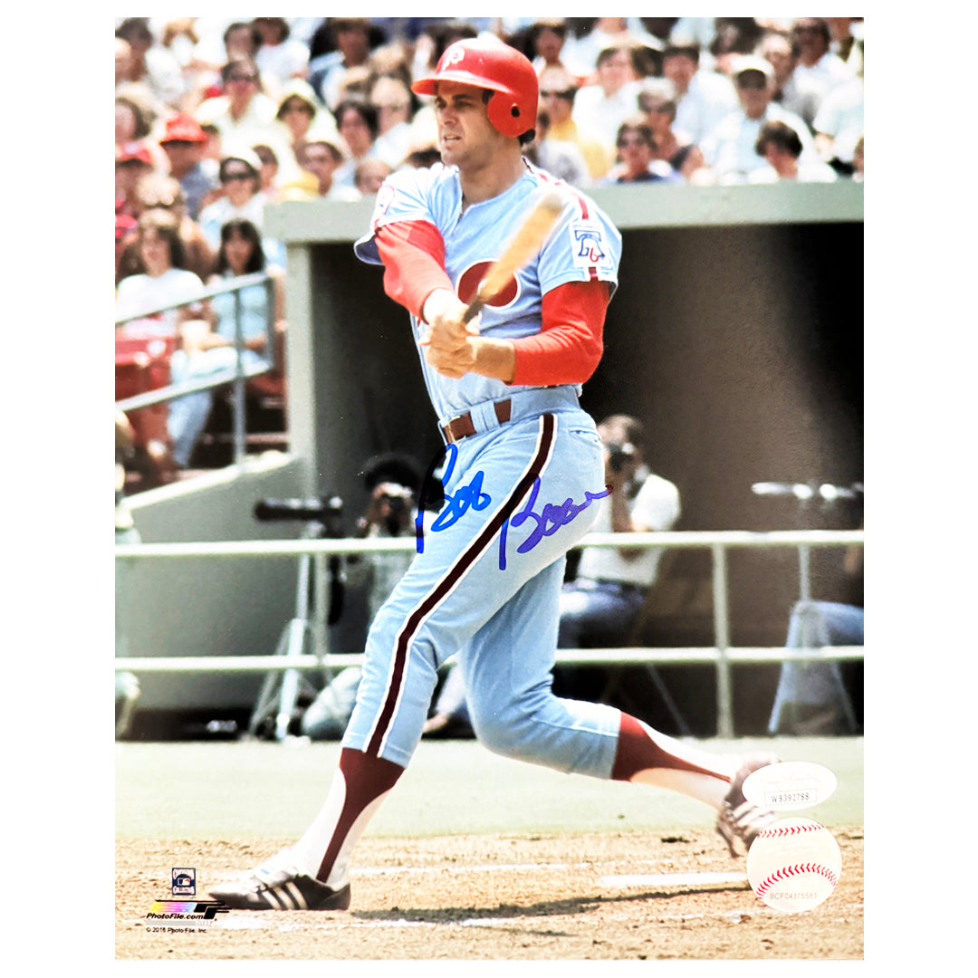 Bob Boone Signed Philadelphia Pose 3 Baseball 8x10 Photo (JSA)