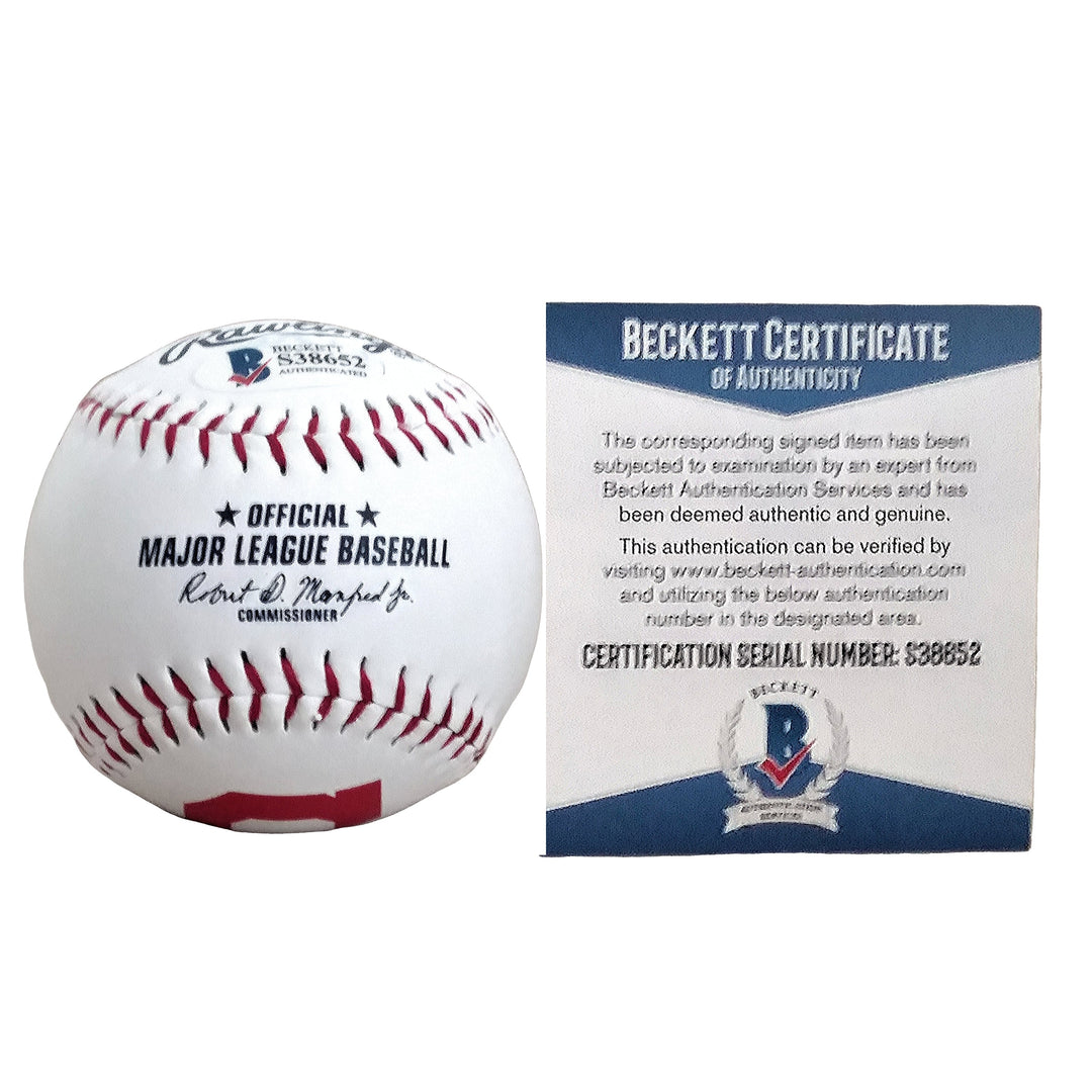 Bradley Zimmer Signed Rawlings Cleveland Indians Logo Baseball, Proof Photo, Beckett S38652