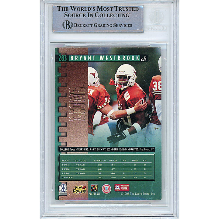 Bryant Westbrook Signed Texas Longhorns 1997 Pro Line Football Card Beckett Auth Auto