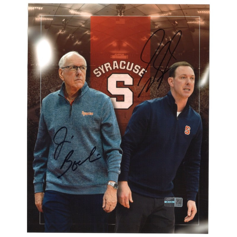 Jim Boeheim Gerry McNamara Syracuse University Dual Signed 8x10 Photo CX Auth