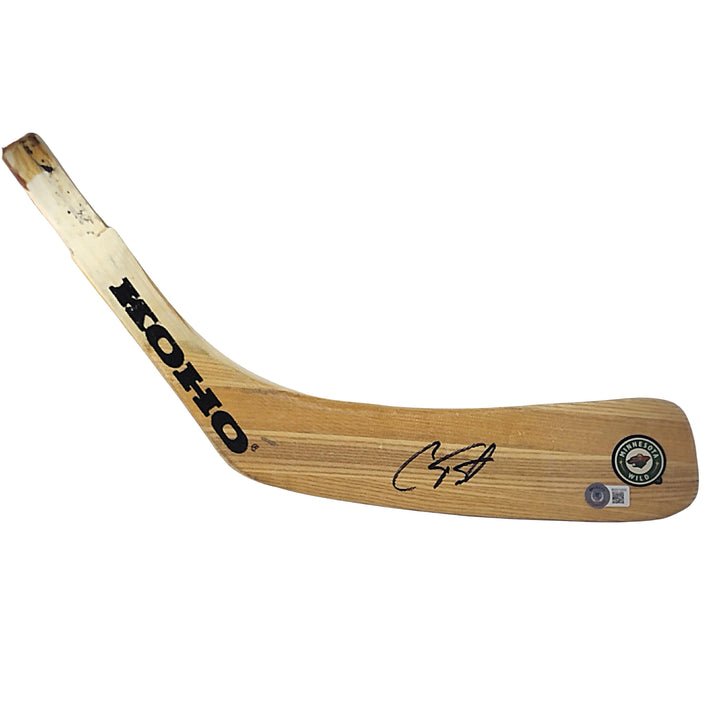 Cam Talbot Signed Minnesota Wild Hockey Stick Blade, Proof Photo, Beckett Authentic COA