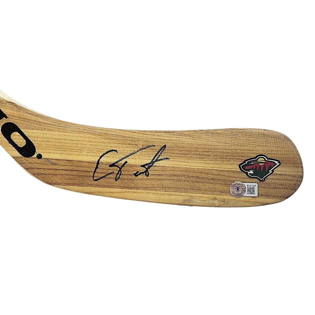 Cam Talbot Autographed Minnesota Wild Hockey Stick Blade, Proof Photo, Beckett Auth COA