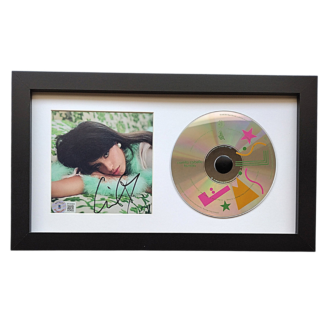 Camila Cabello Autographed Familia Compact Disc Booklet Framed CD Beckett BAS COA