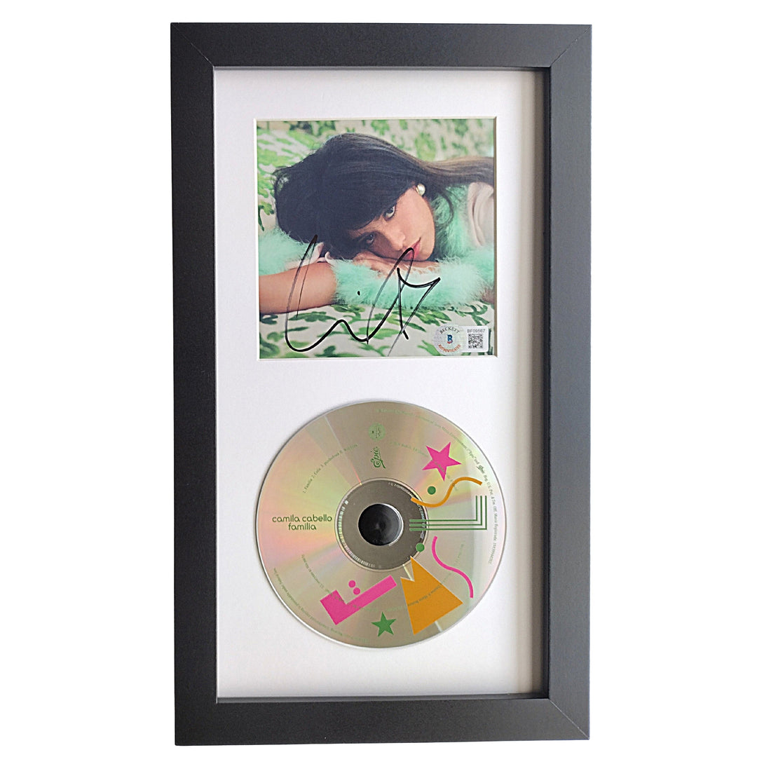 Camila Cabello Signed Familia CD Cover Framed Matted Wall Display Beckett Certified
