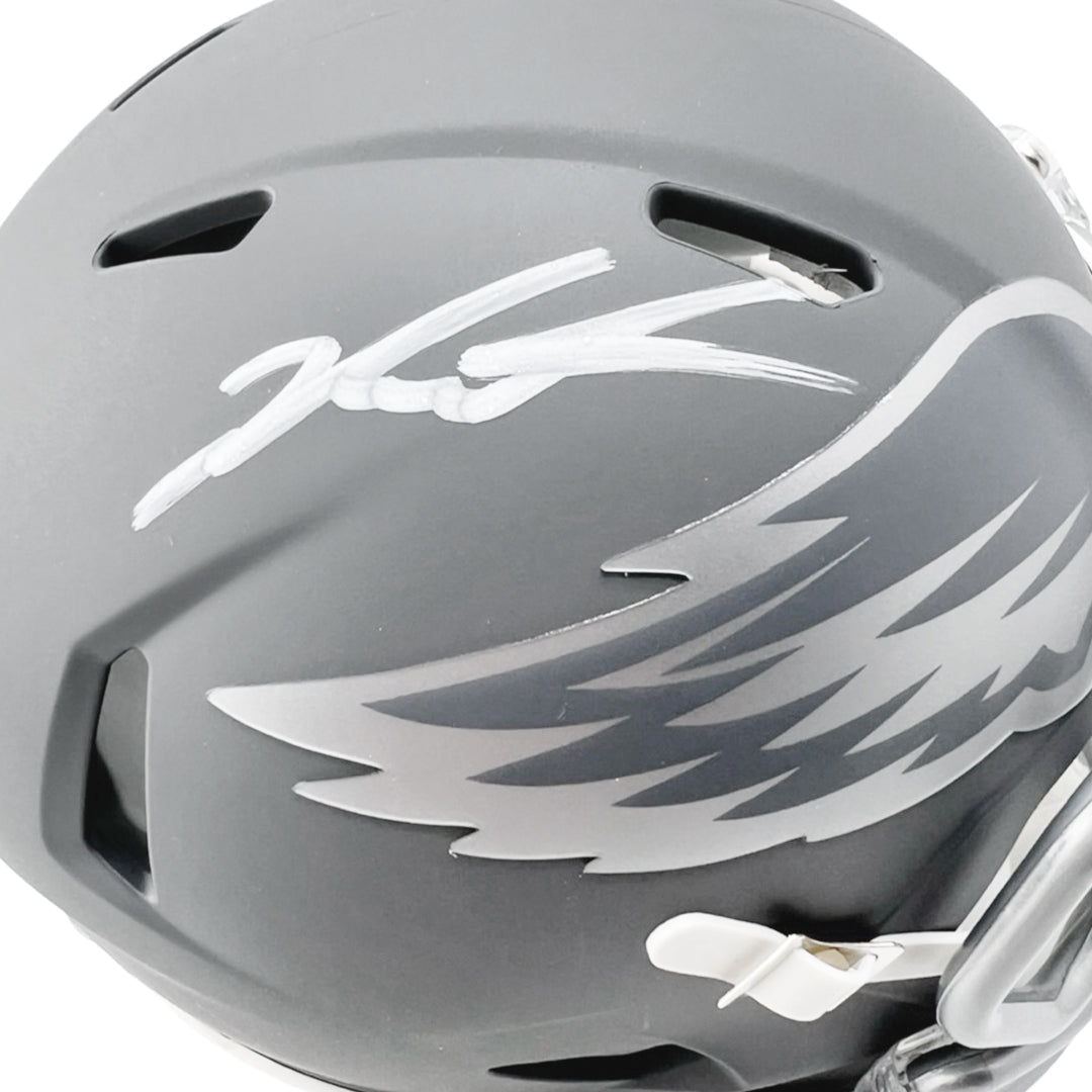 Jalen Carter Signed Philadelphia Eagles Slate Alternate Speed Mini Football Helmet (Beckett)