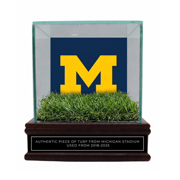 University of Michigan Authentic Piece of Michigan Stadium Turf with Case (Pre-Order)