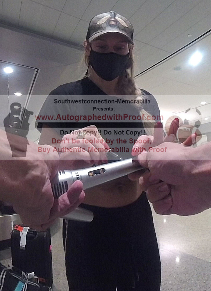 Charlotte Flair Autographed Microphone WWE Women's Champion Beckett Proof