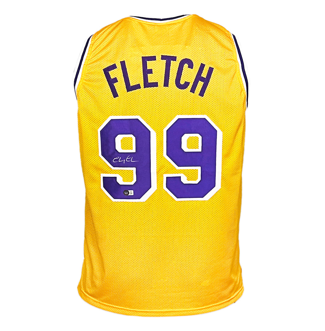Chevy Chase Fletch Signed Los Angeles Yellow Basketball Jersey (Beckett)