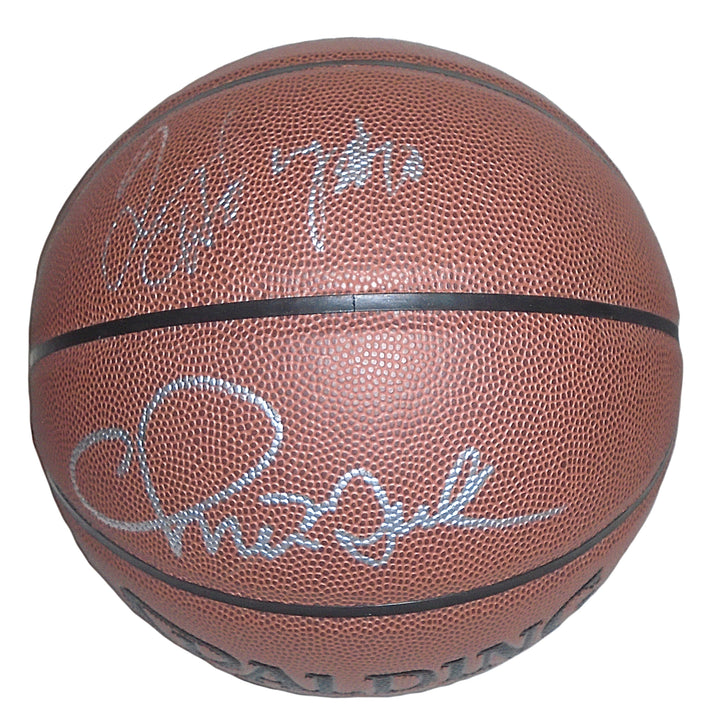 Chris Mullin and Tim Hardaway Signed NBA Basketball, Golden State Warriors, Proof, Beckett