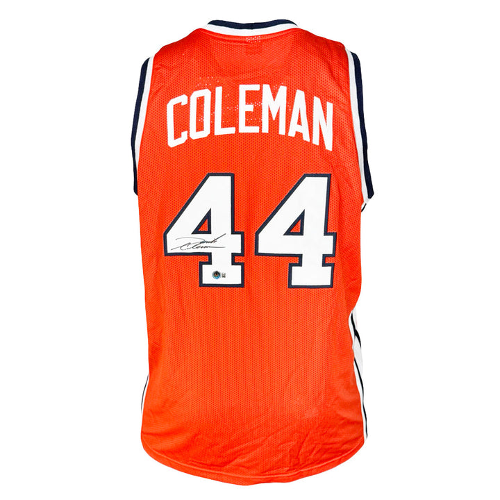 Derrick Coleman Signed Syracuse College Orange Basketball Jersey (Beckett)