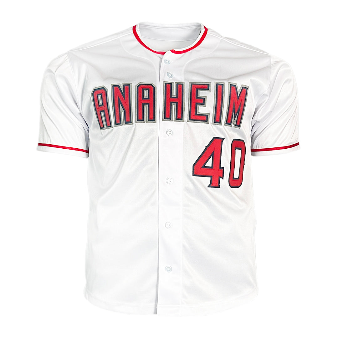 Bartolo Colon Signed Anaheim White Baseball Jersey (JSA)
