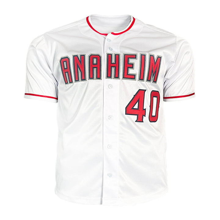 Bartolo Colon Signed Anaheim White Baseball Jersey (JSA)