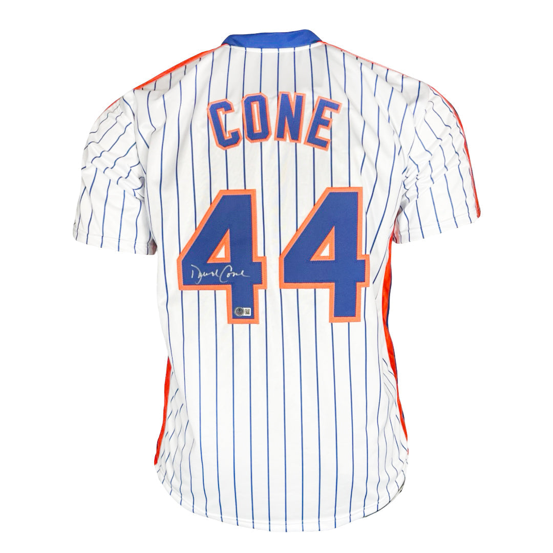 David Cone Signed New York Pinstripe Baseball Jersey (Beckett)