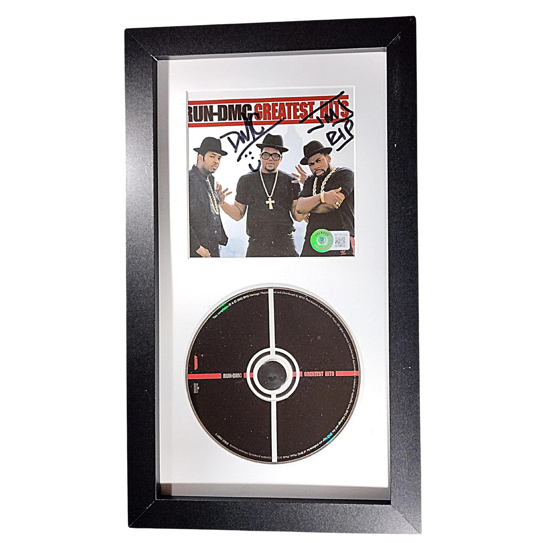 Darryl McDaniels Signed Run-D.M.C. Greatest Hits CD Booklet Framed Display Beckett