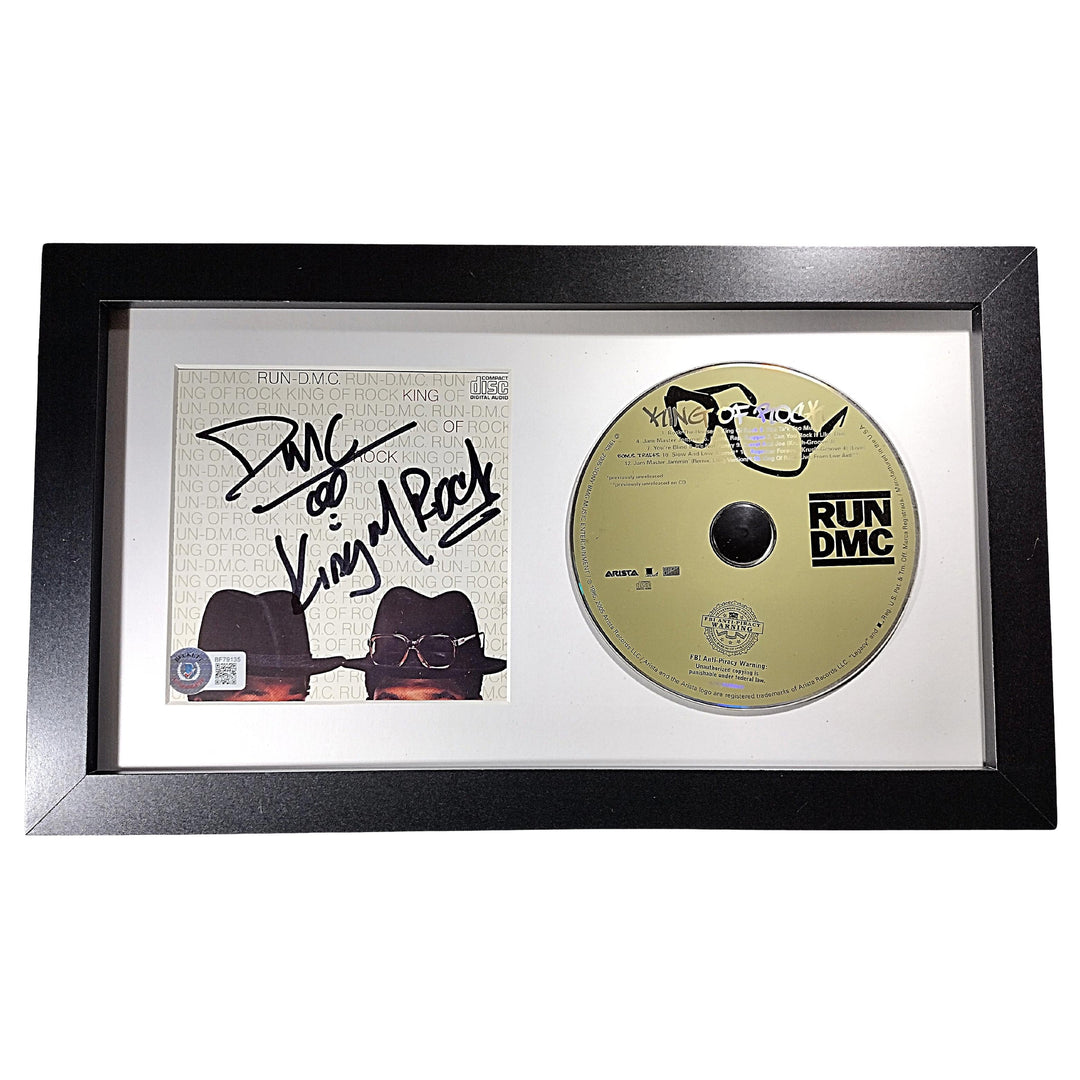 Darryl McDaniels Signed Run-D.M.C. King of Rock CD Booklet Framed Display Beckett
