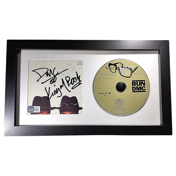 Darryl McDaniels Signed Run-D.M.C. King of Rock CD Booklet Framed Display Beckett