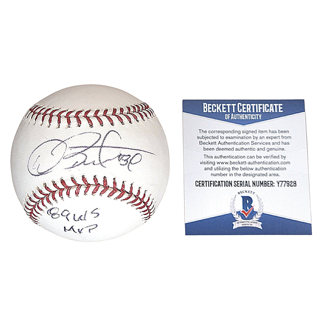 Dave Stewart Signed Rawlings ROMLB Major League Baseball, Oakland Athletics, Beckett BAS