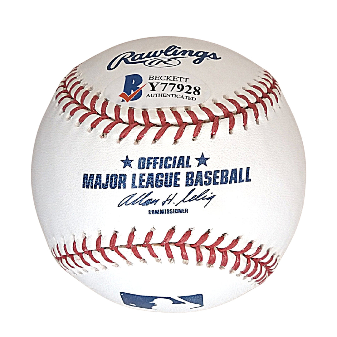 Dave Stewart Signed Rawlings ROMLB Major League Baseball, Oakland Athletics, Beckett BAS