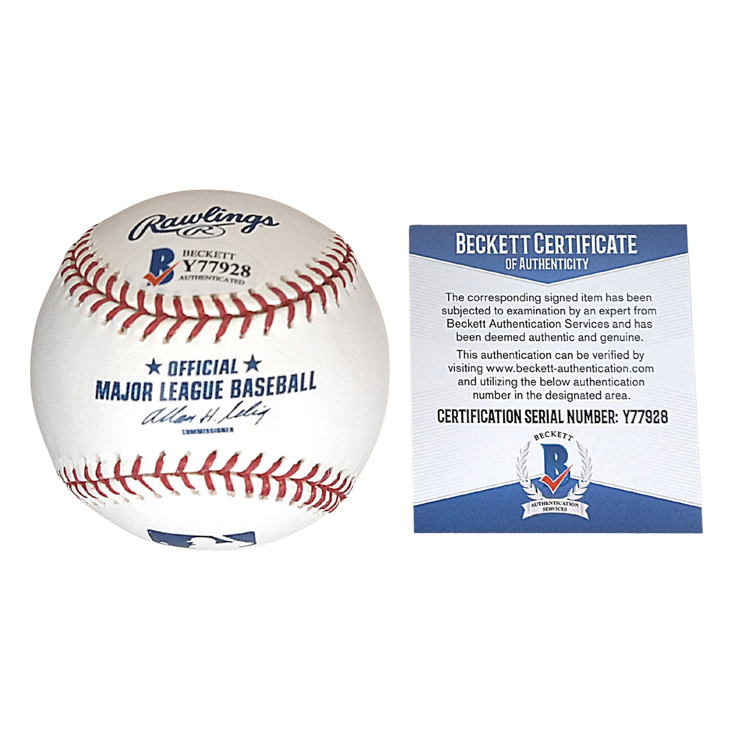 Dave Stewart Signed Rawlings ROMLB Major League Baseball, Oakland Athletics, Beckett BAS