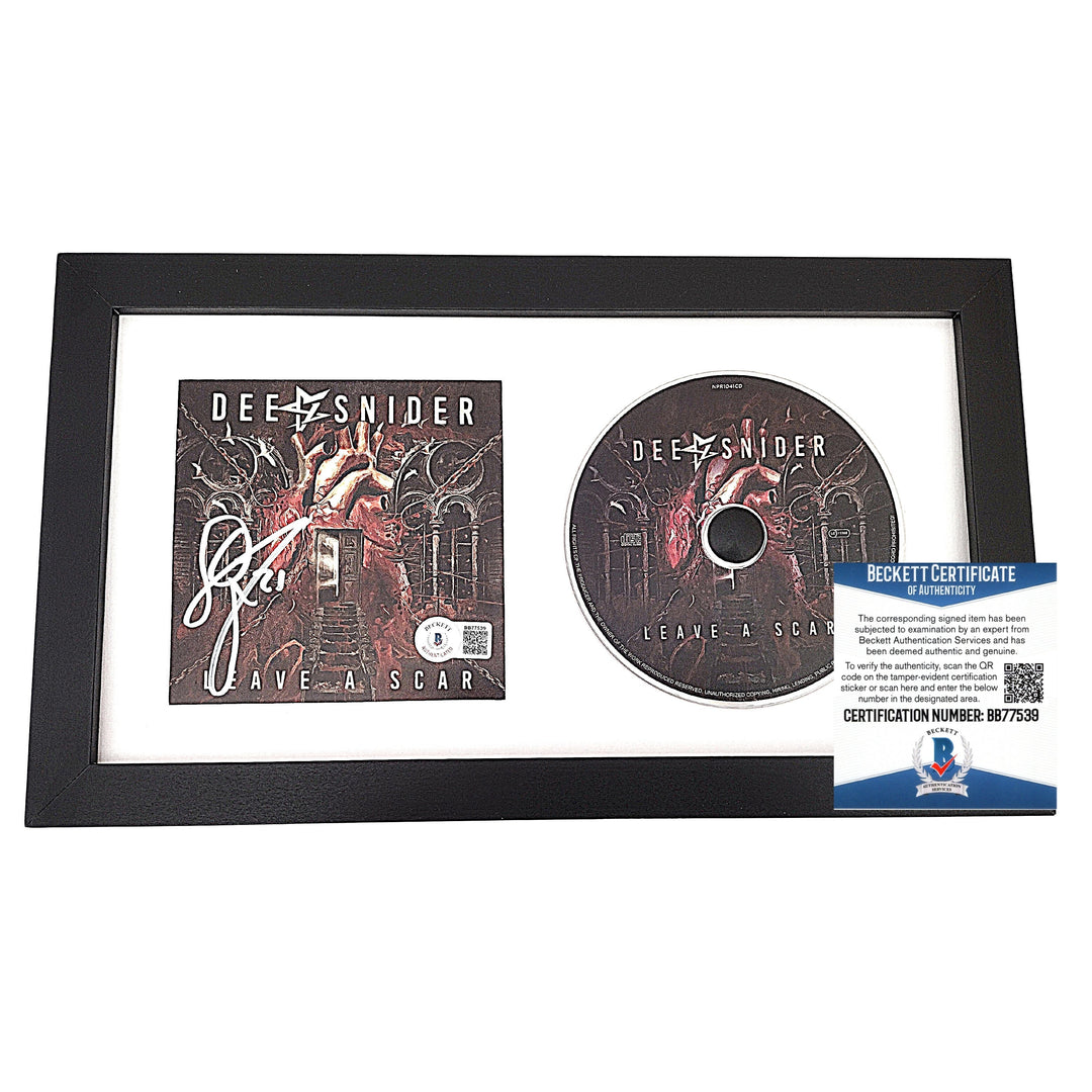 Dee Snider Autographed Leave A Scar CD Booklet Framed Matted Beckett