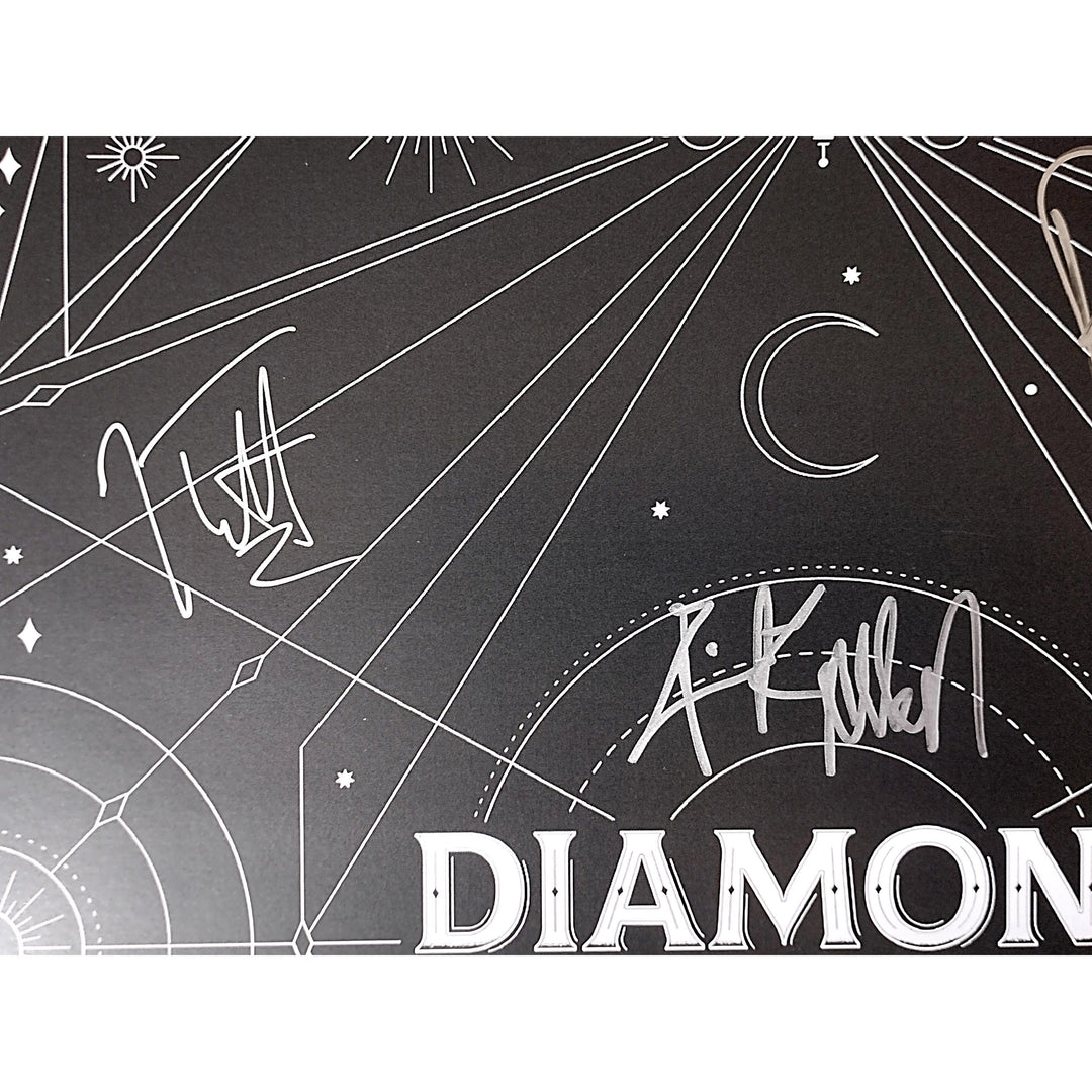 Def Leppard Signed Diamond Star Halos Vinyl Record Album Flat Beckett Authentic Auto COA
