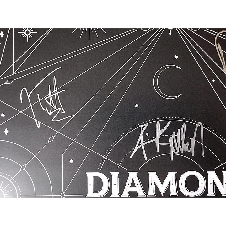 Def Leppard Signed Diamond Star Halos Vinyl Record Album Flat Beckett Authentic Auto COA