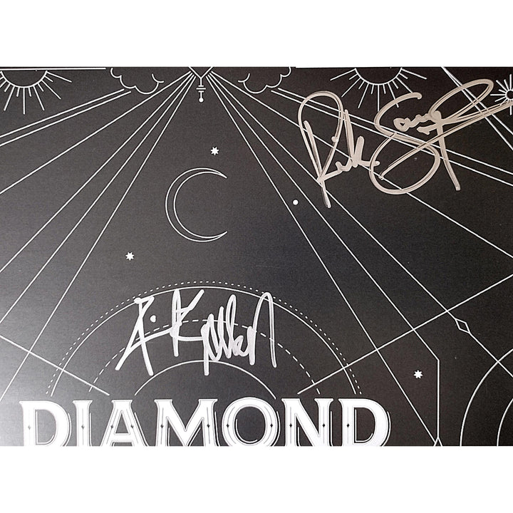 Def Leppard Signed Diamond Star Halos Vinyl Record Album Flat Beckett Authentic Auto COA