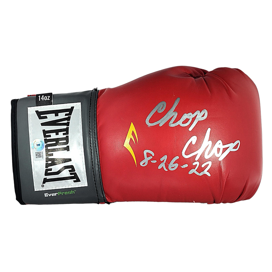 Demarcus Chop Chop Corley Signed Everlast Red Boxing Glove Proof Photo Beckett COA