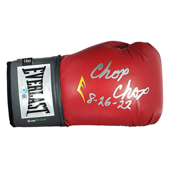 Demarcus Chop Chop Corley Signed Everlast Red Boxing Glove Proof Photo Beckett COA