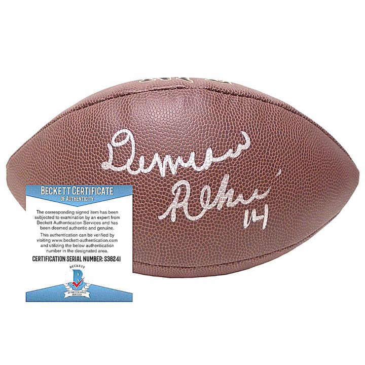 Demarcus Robinson Signed NFL Wilson Football, Baltimore Ravens, Proof Photo, Beckett COA