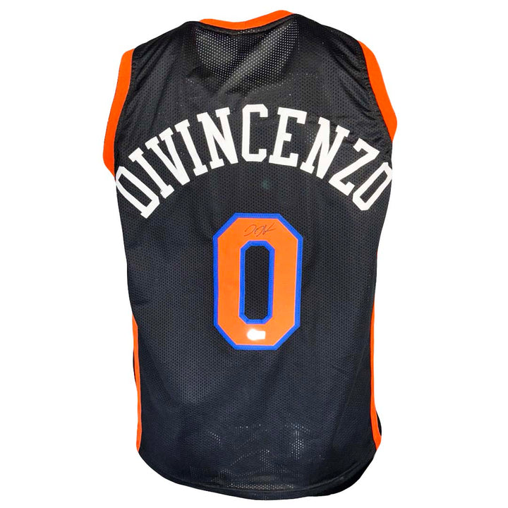 Donte DiVincenzo Signed New York Black Basketball Jersey (Beckett)