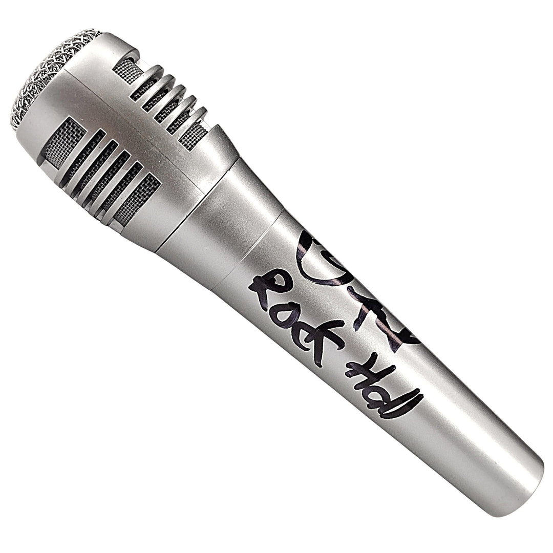 DJ Yella Autographed Microphone NWA Rock Hall Inscription Exact Proof Beckett Cert