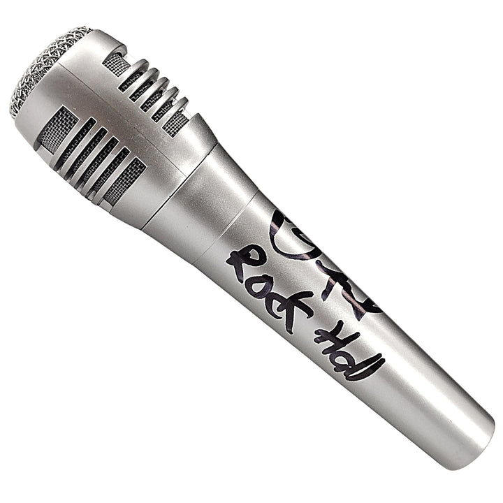 DJ Yella Autographed Microphone NWA Rock Hall Inscription Exact Proof Beckett Cert