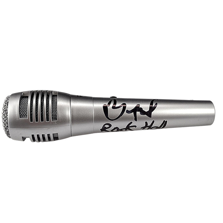DJ Yella Autographed Microphone NWA Rock Hall Inscription Exact Proof Beckett Cert