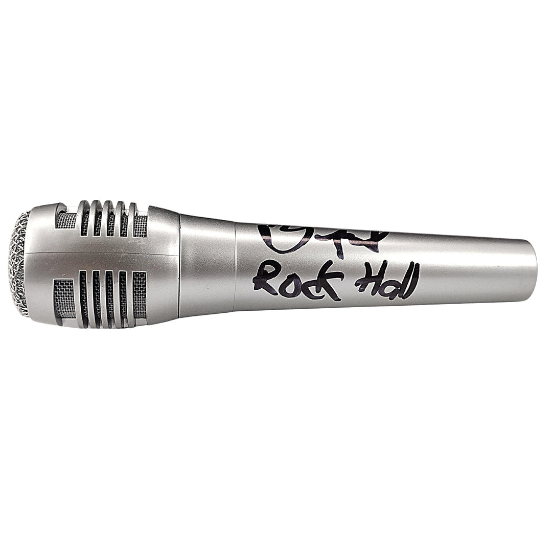 DJ Yella Autographed Microphone NWA Rock Hall Inscription Exact Proof Beckett Cert