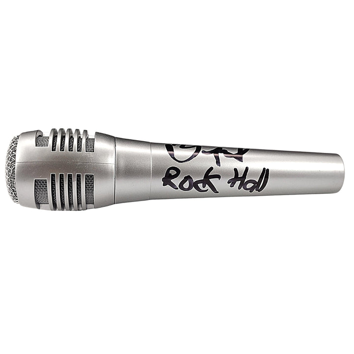 DJ Yella Autographed Microphone NWA Rock Hall Inscription Exact Proof Beckett Cert
