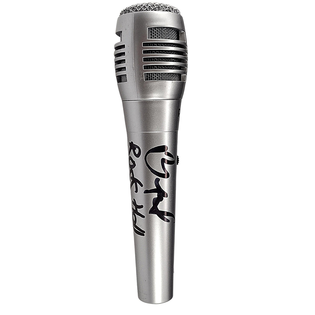 DJ Yella Autographed Microphone NWA Rock Hall Inscription Exact Proof Beckett Cert